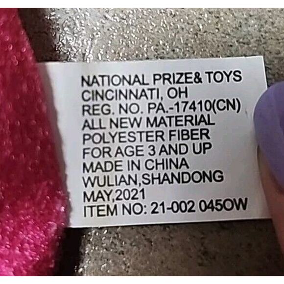 National Prize & Toys Pink White Owl Plush 6" 2021 Stuffed Toy Animal Big Eyes - Picture 4 of 5